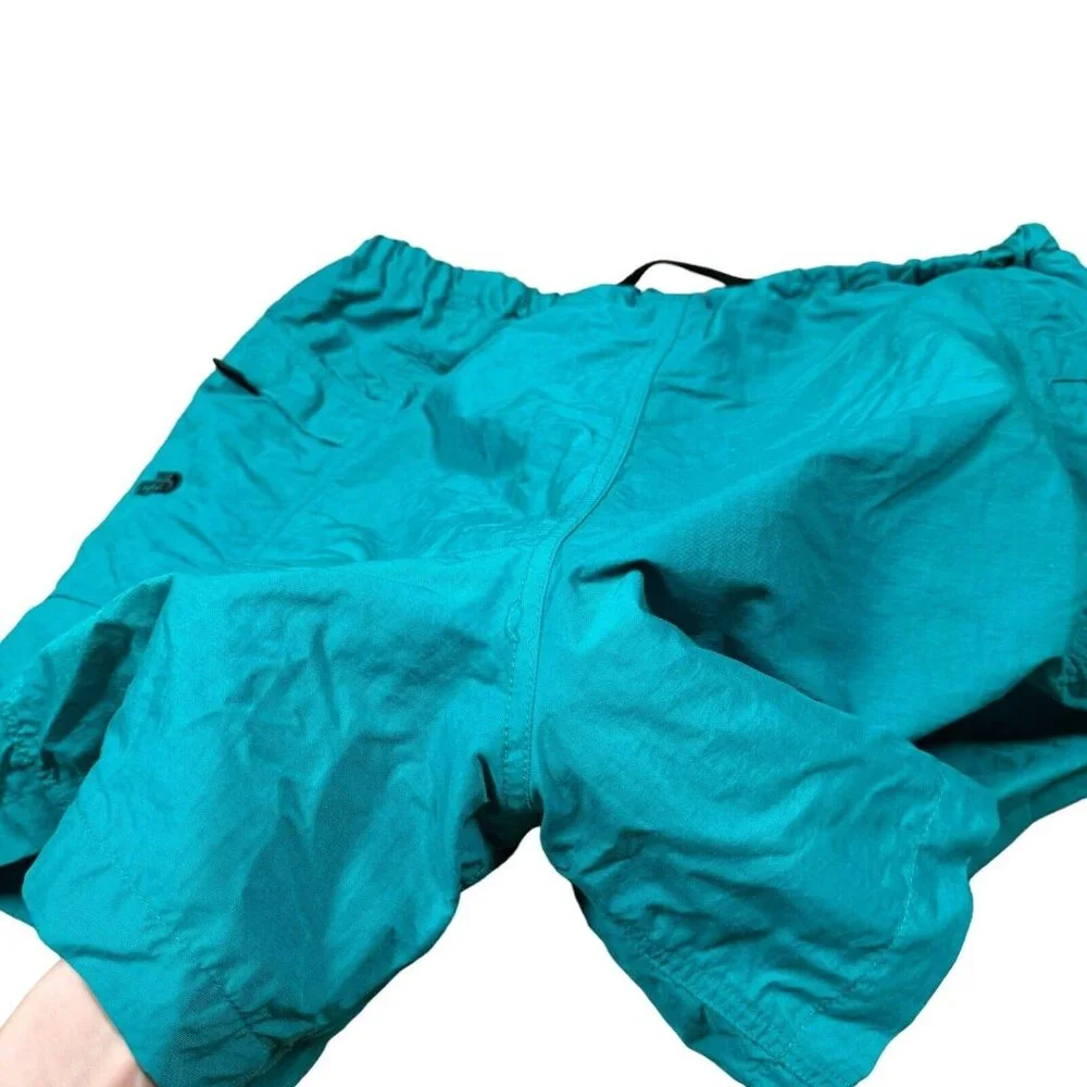 The North Face Lined Shorts‎ Men's XL Teal Hiking Outdoors Stretch - 5'' inseam